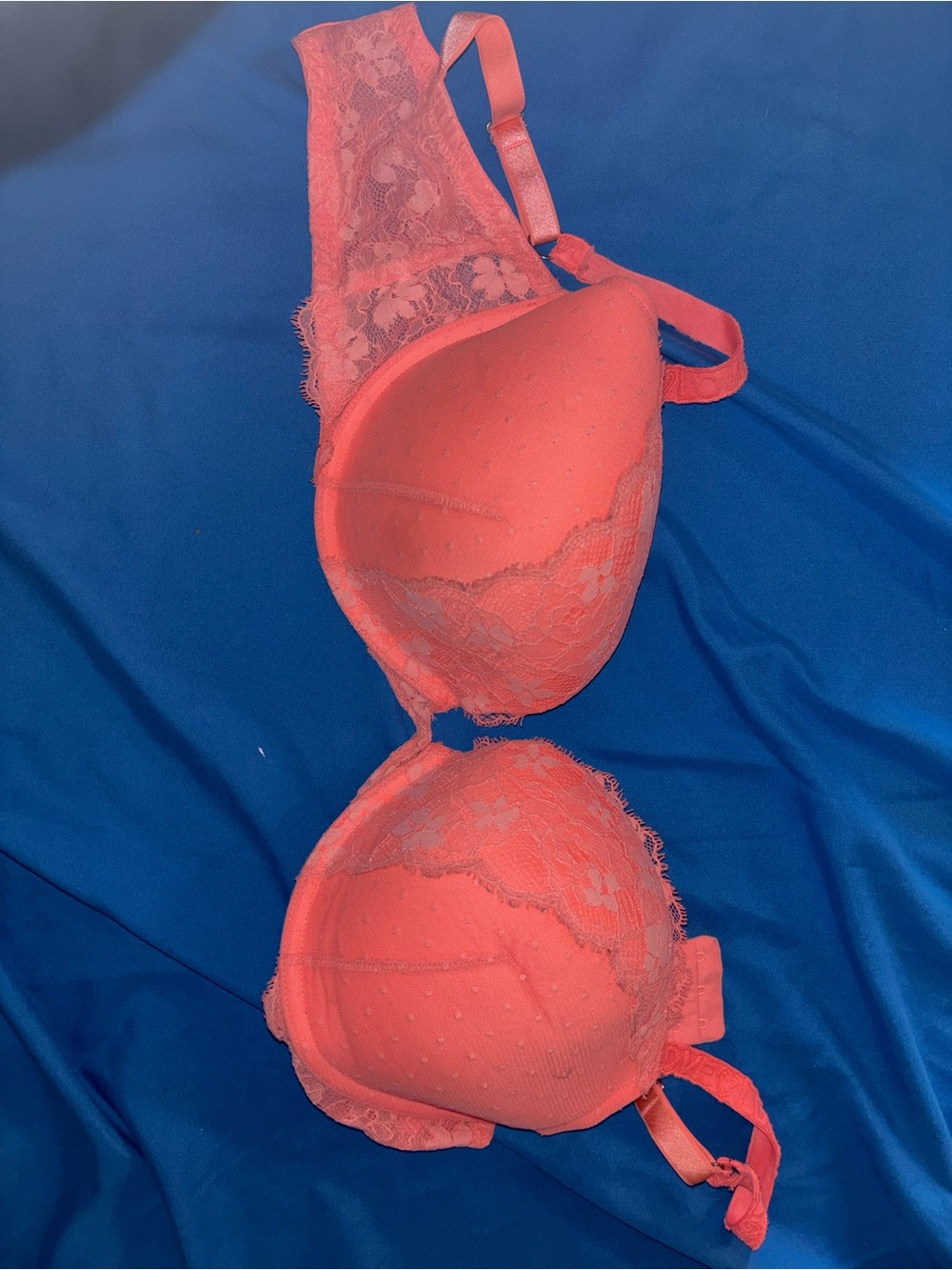 Victoria's Secret Coral Lace Padded Bra